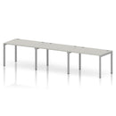 Impulse 3 Person Single Row Bench Desk - Dove Grey