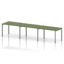 Impulse 3 Person Single Row Bench Desk - Moss Green