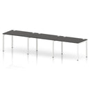 Impulse 3 Person Single Row Bench Desk - Carbon Grey
