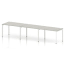 Impulse 3 Person Single Row Bench Desk - Dove Grey