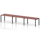 Impulse 3 Person Single Row Bench Desk - Brick Red
