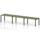 Impulse 3 Person Single Row Bench Desk - Moss Green