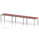 Impulse 3 Person Single Row Bench Desk - Brick Red