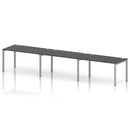 Impulse 3 Person Single Row Bench Desk - Carbon Grey