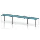 Impulse 3 Person Single Row Bench Desk - Dark Teal