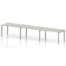 Impulse 3 Person Single Row Bench Desk - Dove Grey