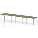 Impulse 3 Person Single Row Bench Desk - Moss Green