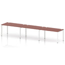 Impulse 3 Person Single Row Bench Desk - Brick Red
