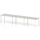 Impulse 3 Person Single Row Bench Desk - Dove Grey