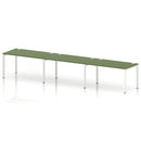 Impulse 3 Person Single Row Bench Desk - Moss Green