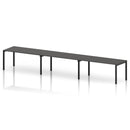 Impulse 3 Person Single Row Bench Desk - Carbon Grey