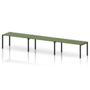 Impulse 3 Person Single Row Bench Desk - Moss Green
