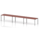 Impulse 3 Person Single Row Bench Desk - Brick Red
