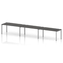 Impulse 3 Person Single Row Bench Desk - Carbon Grey