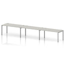 Impulse 3 Person Single Row Bench Desk - Dove Grey