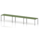 Impulse 3 Person Single Row Bench Desk - Moss Green