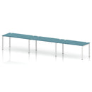 Impulse 3 Person Single Row Bench Desk - Dark Teal