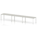 Impulse 3 Person Single Row Bench Desk - Dove Grey