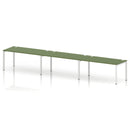 Impulse 3 Person Single Row Bench Desk - Moss Green