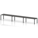 Impulse 3 Person Single Row Bench Desk - Carbon Grey