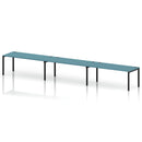 Impulse 3 Person Single Row Bench Desk - Dark Teal