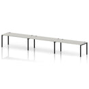 Impulse 3 Person Single Row Bench Desk - Dove Grey