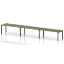 Impulse 3 Person Single Row Bench Desk - Moss Green