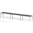 Impulse 3 Person Single Row Bench Desk - Carbon Grey