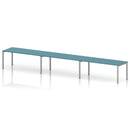Impulse 3 Person Single Row Bench Desk - Dark Teal