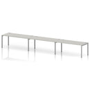 Impulse 3 Person Single Row Bench Desk - Dove Grey