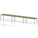 Impulse 3 Person Single Row Bench Desk - Moss Green