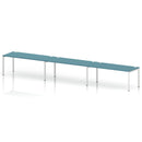 Impulse 3 Person Single Row Bench Desk - Dark Teal