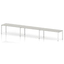 Impulse 3 Person Single Row Bench Desk - Dove Grey