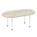 Impulse Boardroom Table With Post Leg - Grey Oak - NWOF