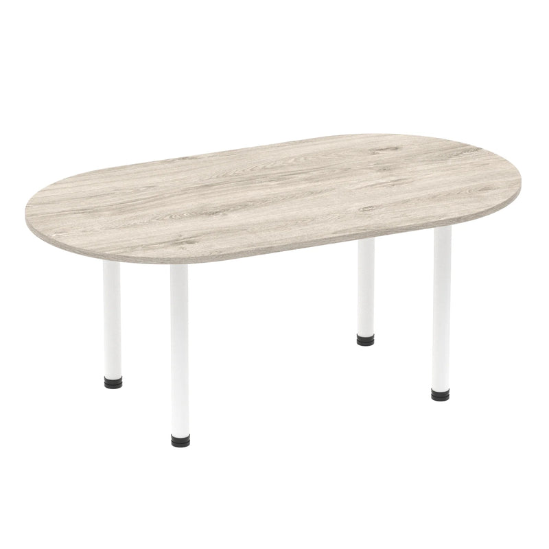 Impulse Boardroom Table With Post Leg - Grey Oak - NWOF
