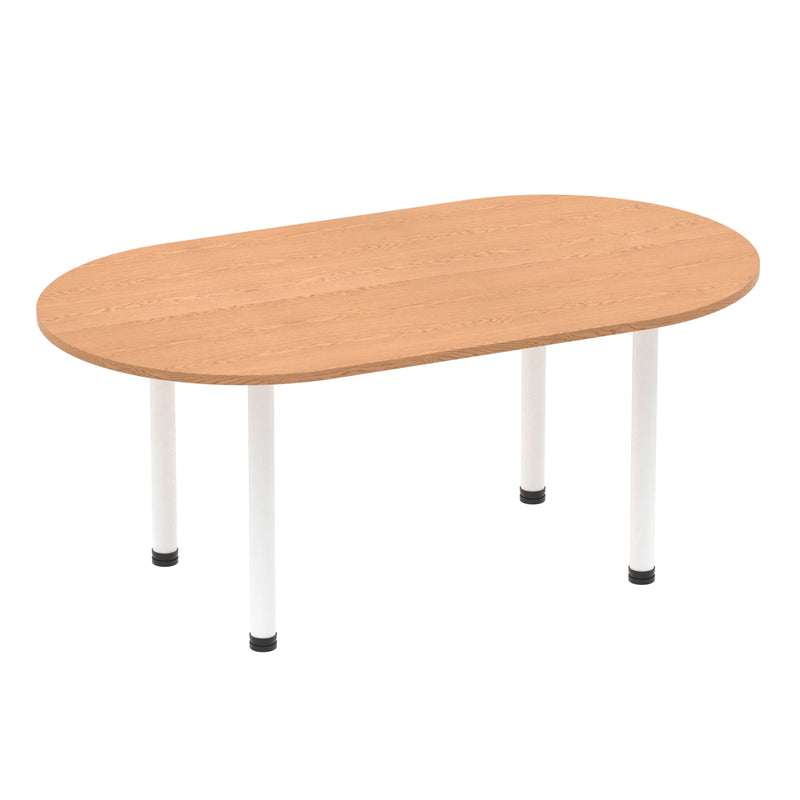 Impulse Boardroom Table With Post Leg - Oak - NWOF