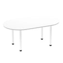 Impulse Boardroom Table With Post Leg - White - NWOF