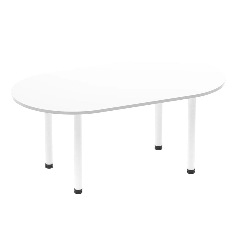 Impulse Boardroom Table With Post Leg - White - NWOF