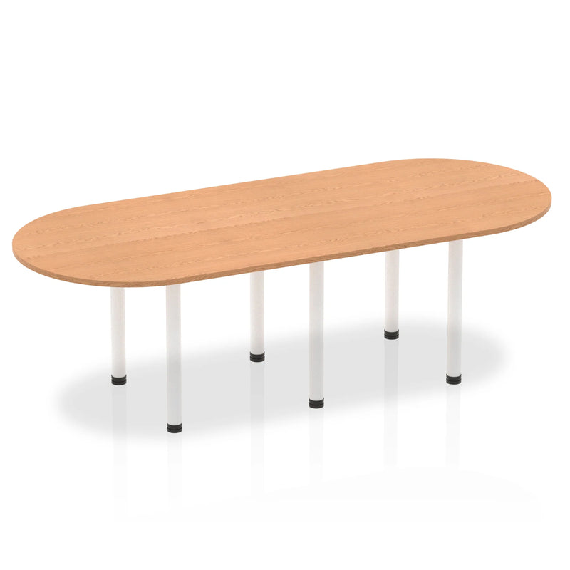 Impulse Boardroom Table With Post Leg - Oak - NWOF