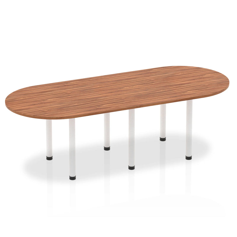 Impulse Boardroom Table With Post Leg - Walnut - NWOF