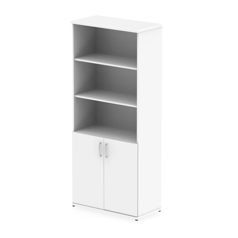 Impulse Open Shelves Cupboard - White - NWOF
