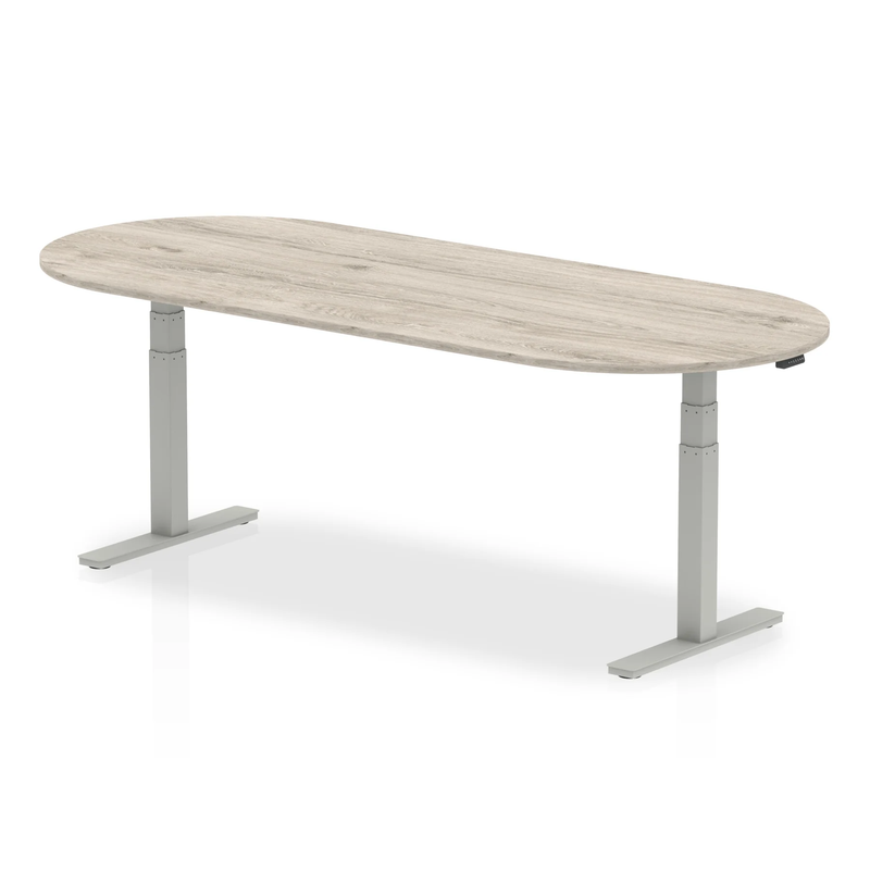 Impulse Height Adjustable Boardroom Table - Grey Oak - NWOF