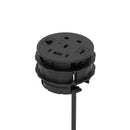Dynamic Volta Round Power Unit Module with a single socket, 80mm diameter, sleek circular design for modern electrical setups.