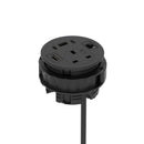 Dynamic Volta Round Power Unit Module with 1 socket, 80mm diameter, compact electrical component for power connectivity.