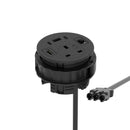 Dynamic Volta Round Power Unit Module with a single socket, 80mm diameter, designed for seamless integration and reliable power access.