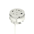 Dynamic Volta Round Power Unit Module with single socket, 80mm diameter, designed for electrical installation and power distribution.