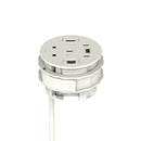 Dynamic Volta round power unit module with a single socket, 80mm diameter, featuring a sleek, modern design for electrical installations.