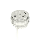 Dynamic Volta Round Power Unit Module with a single socket, 80mm diameter, designed for sleek, modern electrical installations.