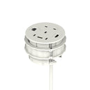 Dynamic Volta Round Power Unit Module with a single socket, 80mm diameter, compact design for easy installation