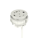 Dynamic Volta Round Power Unit Module with 1 socket, 80mm diameter, designed for easy installation and reliable power access.